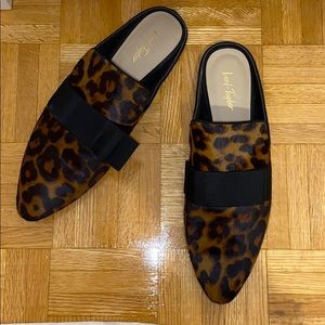 Leopard print loafers - size 10